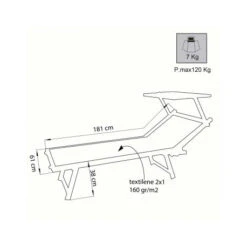 Lettino Prendisole Con Tettuccio Cosma Bari Bianco 7 Lettino Prendisole Con Tettuccio Cosma Bari Bianco -CampeggioTop Italia lettino prendisole con tettuccio cosma bari bianco per spiaggia mare o giardino 2