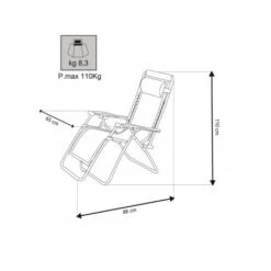 Poltrona Sdraio Cosma Comfort -CampeggioTop Italia poltrona comfort cosma alto grado di comfort struttura pieghevole 2