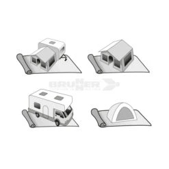 Stuoia Brunner Kinetic 250x600 -CampeggioTop Italia stuoia brunner kinetic 250x600 grammatura 400 copertura pavimento protezione campeggio tenda camper roulotte 2