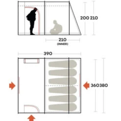 Tenda Ferrino Fenix 6 -CampeggioTop Italia tenda ferrino fenix 6 campeggio stanziale ampia abitabilita family famiglia 1